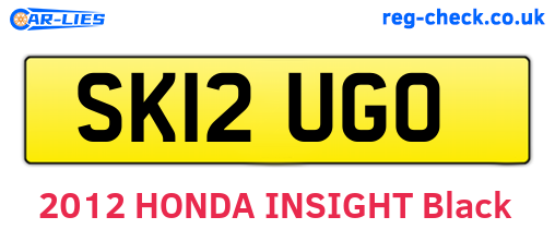 SK12UGO are the vehicle registration plates.