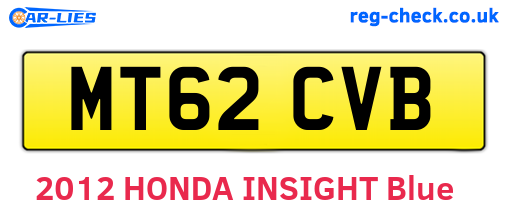 MT62CVB are the vehicle registration plates.