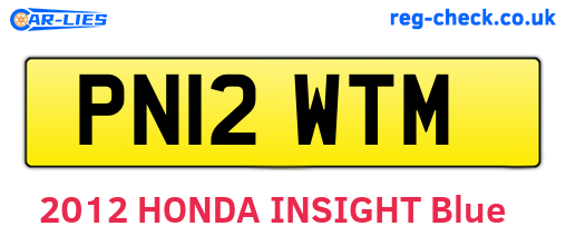 PN12WTM are the vehicle registration plates.