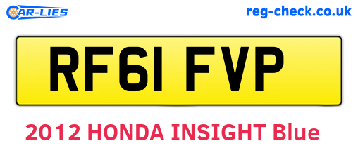 RF61FVP are the vehicle registration plates.