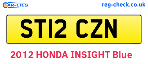 ST12CZN are the vehicle registration plates.