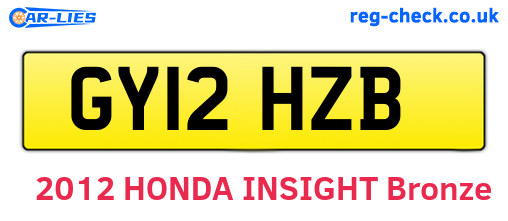 GY12HZB are the vehicle registration plates.