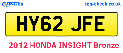HY62JFE are the vehicle registration plates.