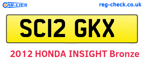 SC12GKX are the vehicle registration plates.