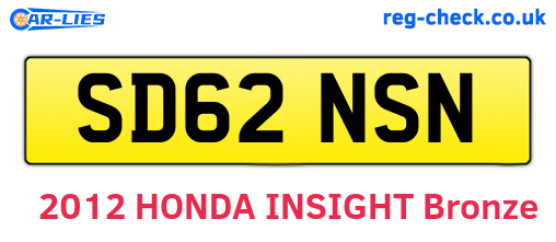 SD62NSN are the vehicle registration plates.