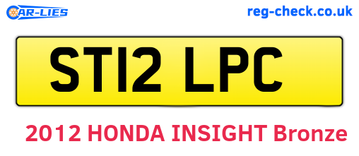 ST12LPC are the vehicle registration plates.
