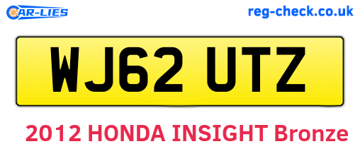 WJ62UTZ are the vehicle registration plates.