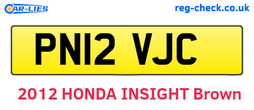 PN12VJC are the vehicle registration plates.