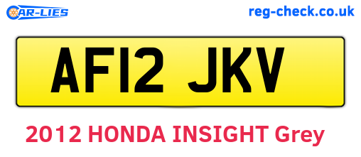AF12JKV are the vehicle registration plates.