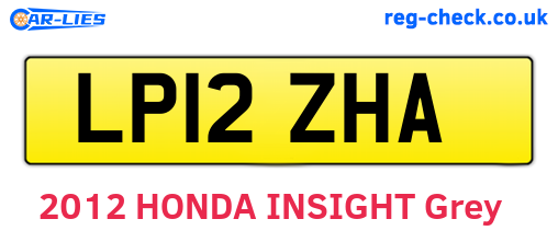 LP12ZHA are the vehicle registration plates.