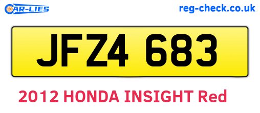 JFZ4683 are the vehicle registration plates.