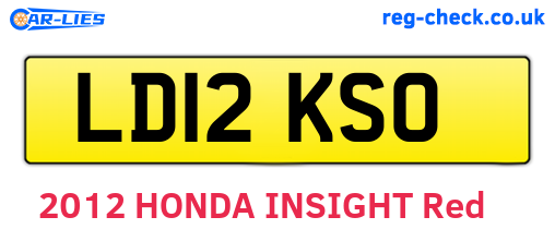LD12KSO are the vehicle registration plates.