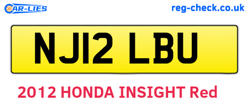 NJ12LBU are the vehicle registration plates.