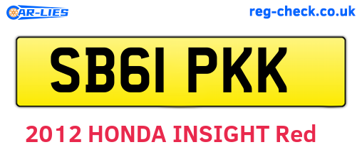 SB61PKK are the vehicle registration plates.