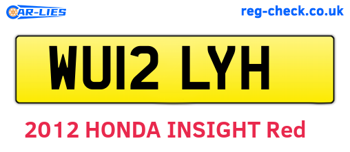 WU12LYH are the vehicle registration plates.