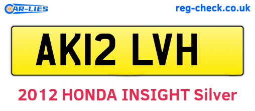 AK12LVH are the vehicle registration plates.