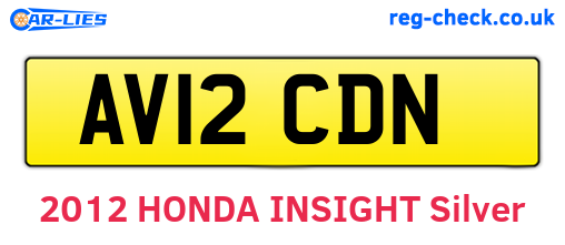 AV12CDN are the vehicle registration plates.
