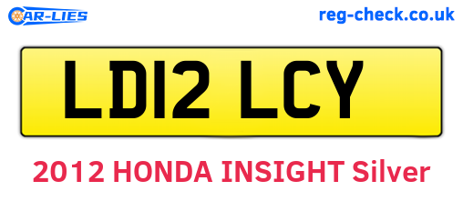 LD12LCY are the vehicle registration plates.