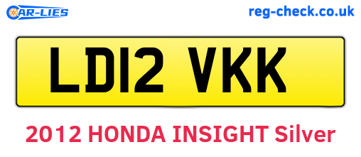 LD12VKK are the vehicle registration plates.