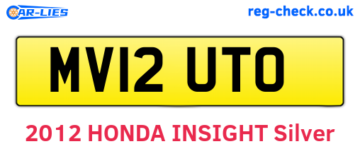 MV12UTO are the vehicle registration plates.