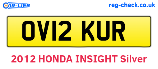 OV12KUR are the vehicle registration plates.