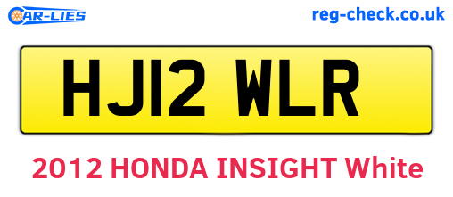 HJ12WLR are the vehicle registration plates.