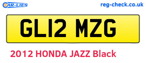 GL12MZG are the vehicle registration plates.