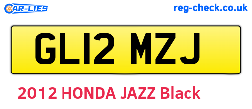 GL12MZJ are the vehicle registration plates.