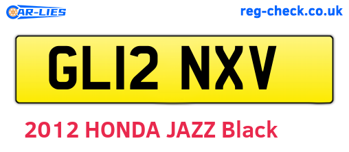GL12NXV are the vehicle registration plates.