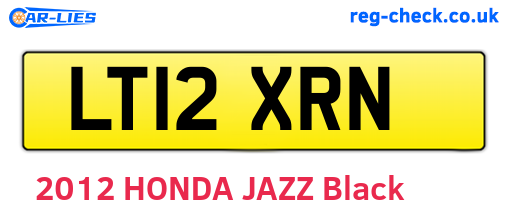 LT12XRN are the vehicle registration plates.