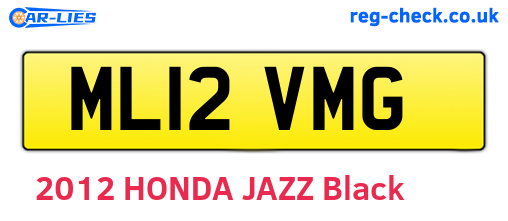 ML12VMG are the vehicle registration plates.