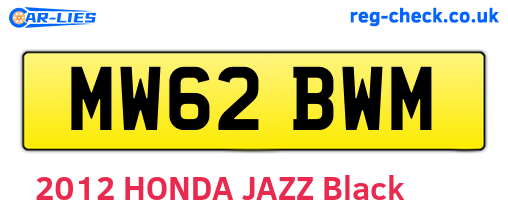 MW62BWM are the vehicle registration plates.