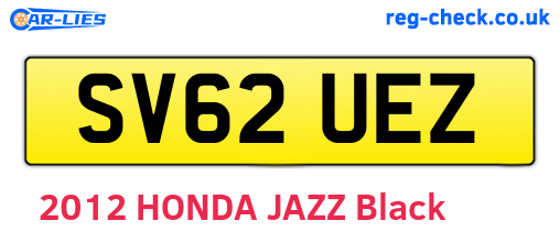 SV62UEZ are the vehicle registration plates.