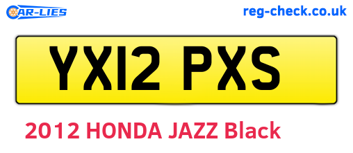 YX12PXS are the vehicle registration plates.