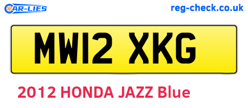 MW12XKG are the vehicle registration plates.