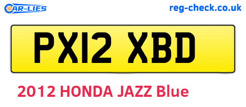 PX12XBD are the vehicle registration plates.
