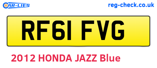 RF61FVG are the vehicle registration plates.
