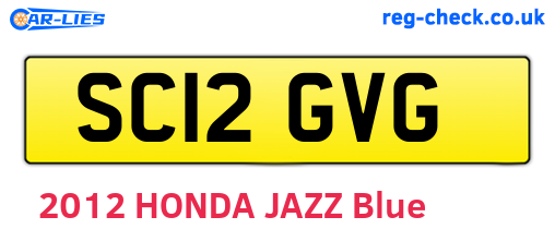 SC12GVG are the vehicle registration plates.