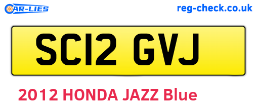 SC12GVJ are the vehicle registration plates.