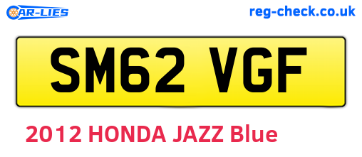 SM62VGF are the vehicle registration plates.