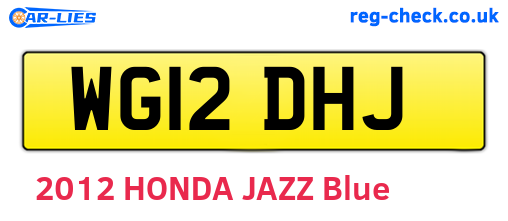 WG12DHJ are the vehicle registration plates.