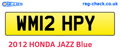 WM12HPY are the vehicle registration plates.
