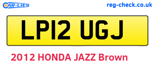 LP12UGJ are the vehicle registration plates.