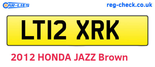 LT12XRK are the vehicle registration plates.