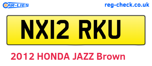 NX12RKU are the vehicle registration plates.
