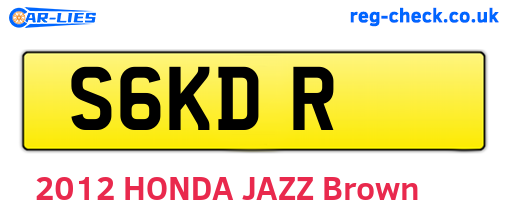 S6KDR are the vehicle registration plates.