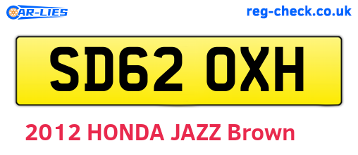 SD62OXH are the vehicle registration plates.