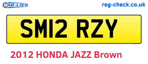 SM12RZY are the vehicle registration plates.