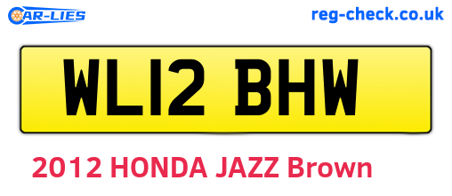 WL12BHW are the vehicle registration plates.