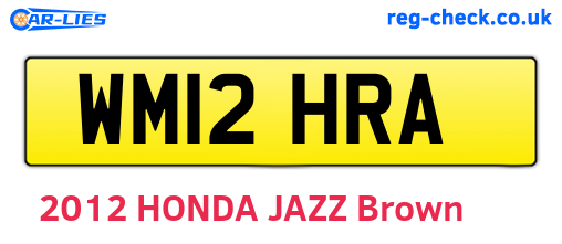 WM12HRA are the vehicle registration plates.